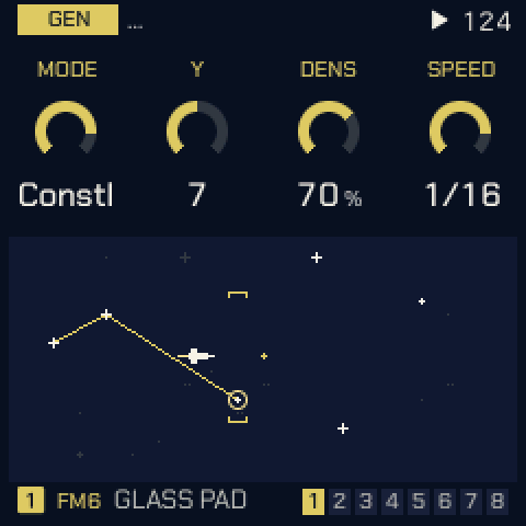 CONSTELLATION: stars play as they cross the crosshair